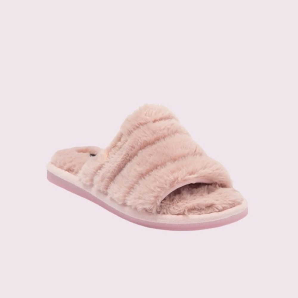 Bebe Sadia Faux Fur Slide Slipper